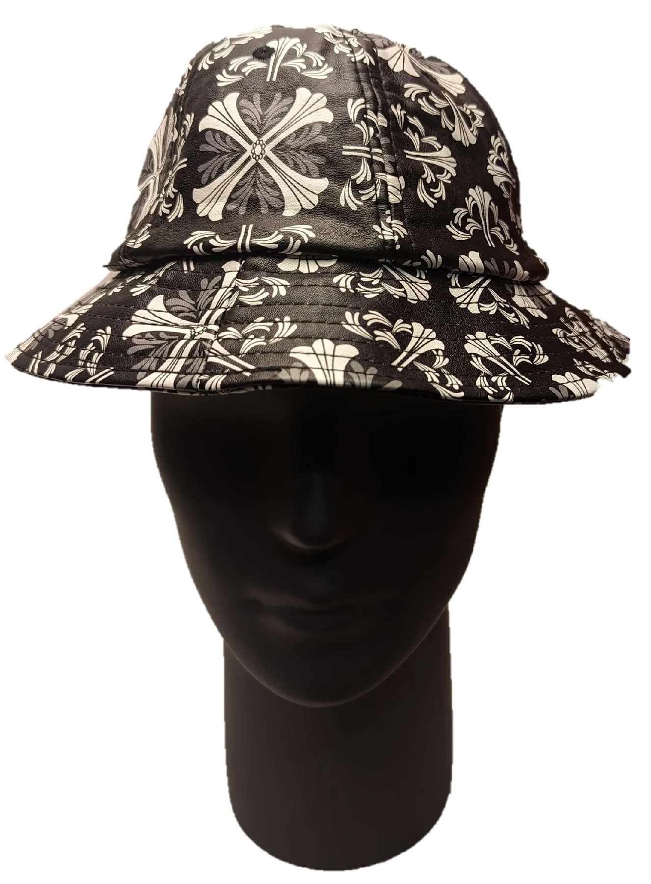 ** HAT Bucket Printed Flower Black Festival Summer Sun Protection NEW! SF110040