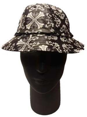 ** HAT Bucket Printed Flower Black Festival Summer Sun Protection NEW! SF110040