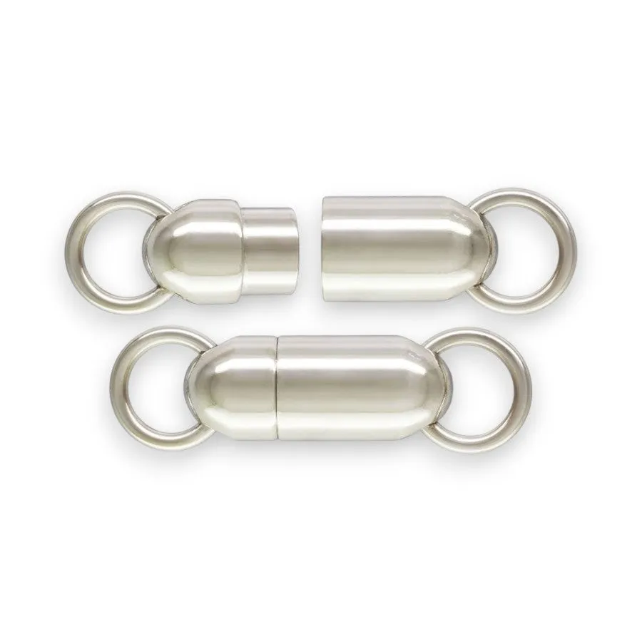 🆕🔗 Magnetic Clasp (Pill) in Sterling Silver