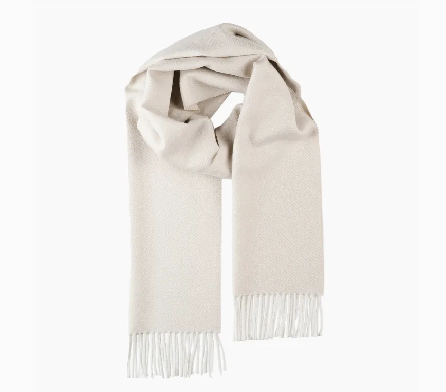 100% Baby Alpaca Scarf - Porcelain