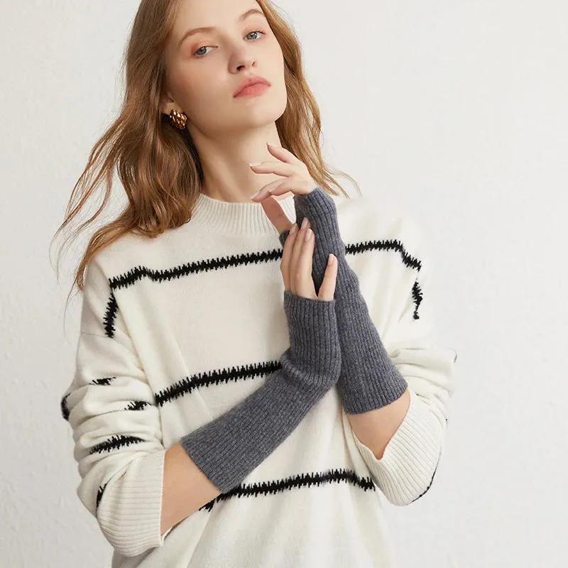 100% Cashmere Fingerless Gloves