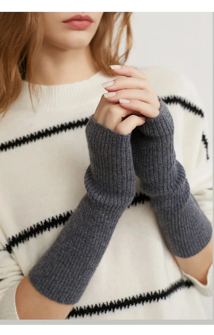 100% Cashmere Fingerless Gloves