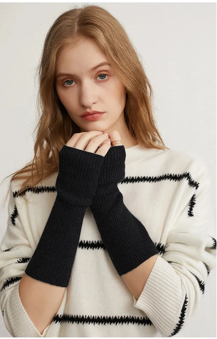 100% Cashmere Fingerless Gloves