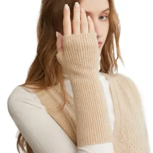 100% Cashmere Fingerless Gloves