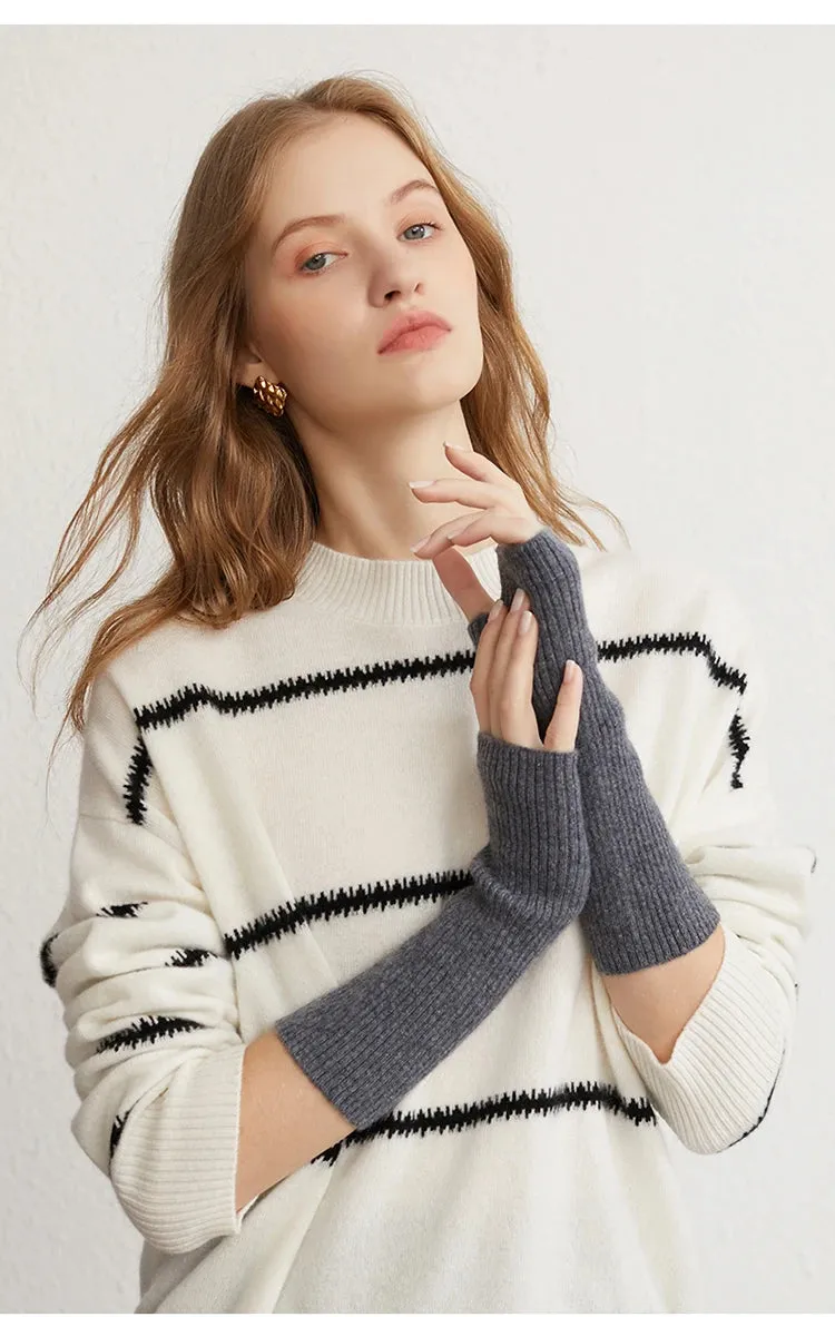 100% Cashmere Fingerless Gloves