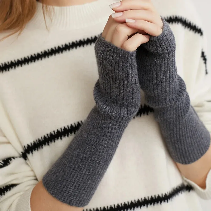 100% Cashmere Fingerless Gloves