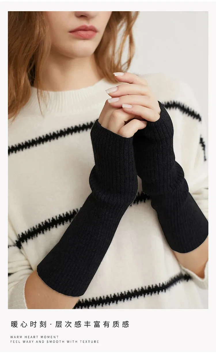 100% Cashmere Fingerless Gloves