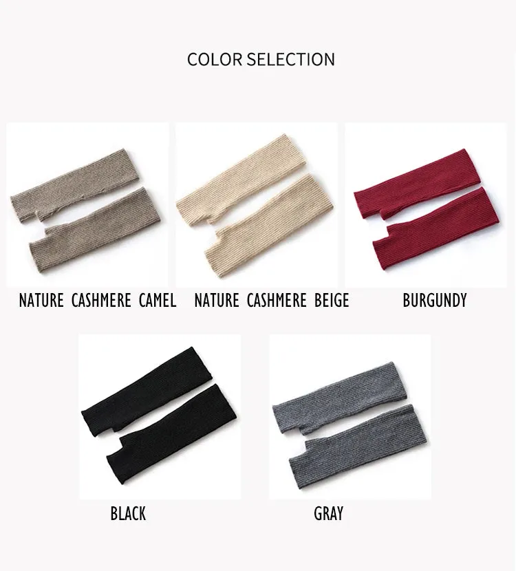 100% Cashmere Fingerless Gloves