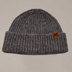 100% Pure British Wool Chunky Knit Beanie Hat - For Men or Women