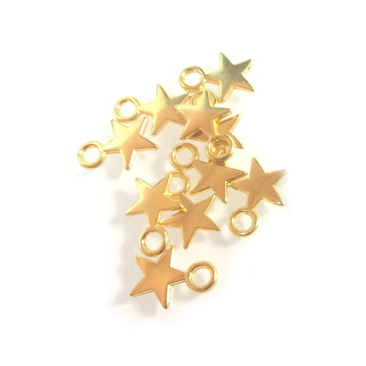 10pcs Stars Silver Gold Colour Tiny For DIY Necklaces Bracelets Pendants Charms