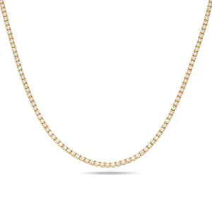 14k 4 Prong Diamond Tennis Necklaces 11.11ctw