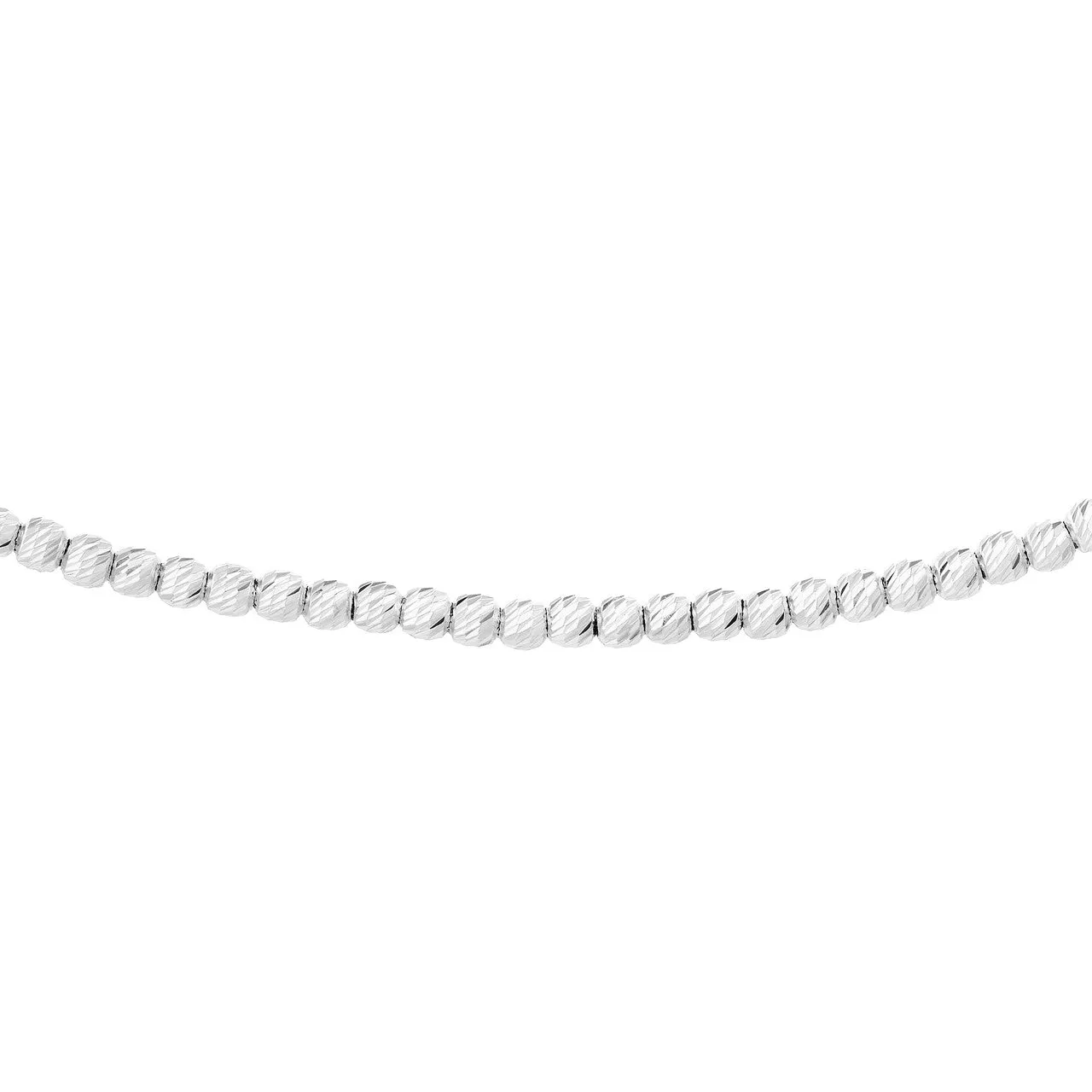 14K Gold Diamond Cut Beaded Choker Necklace