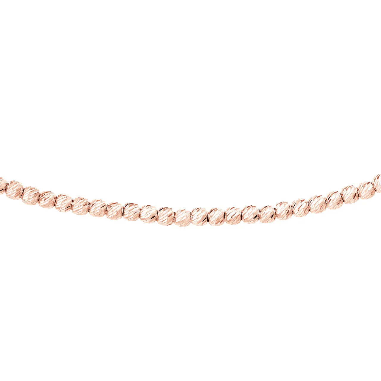 14K Gold Diamond Cut Beaded Choker Necklace