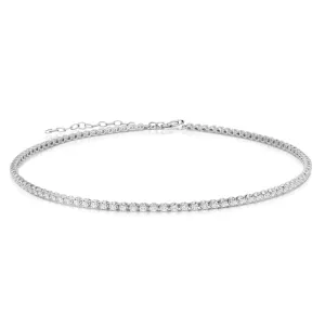 14K White Gold Diamond Choker (2.20ctw)