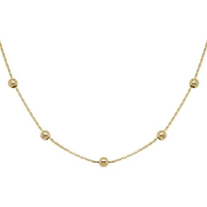14kt Beaded Station Necklace