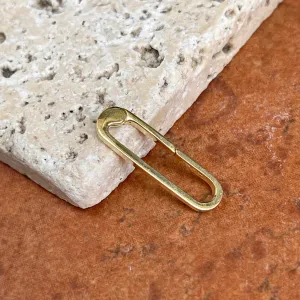 14KT Yellow Gold Elongated Oval Pendant Pearl Enhancer Clasp 20.85mm