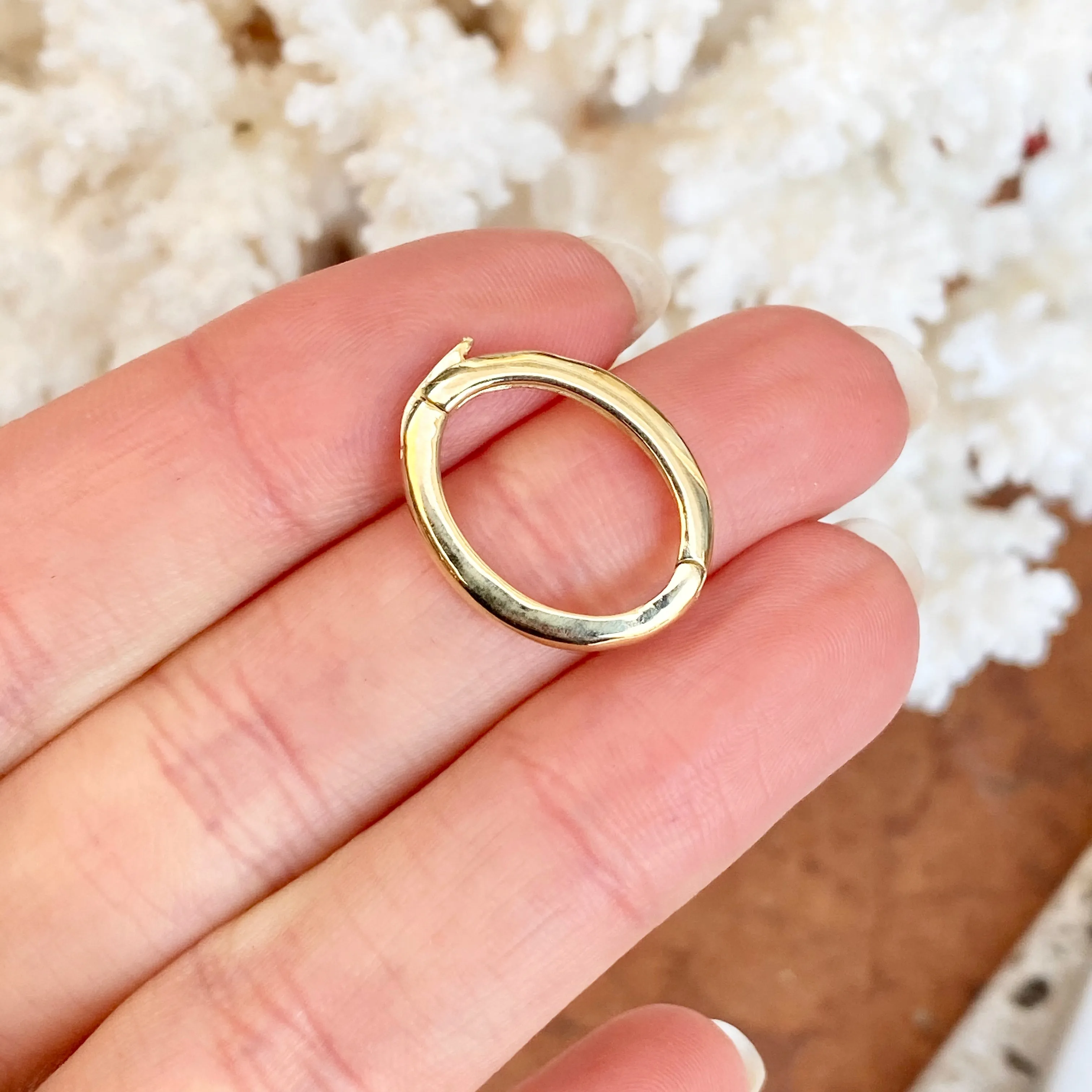 14KT Yellow Gold Pearl Shortener Enhancer Bail 17mm x 12mm