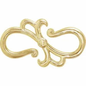 14KT Yellow Gold Stylized S-Hook Extender Clasp