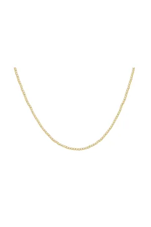 15" Choker Classic Gold 2mm Bead Necklace