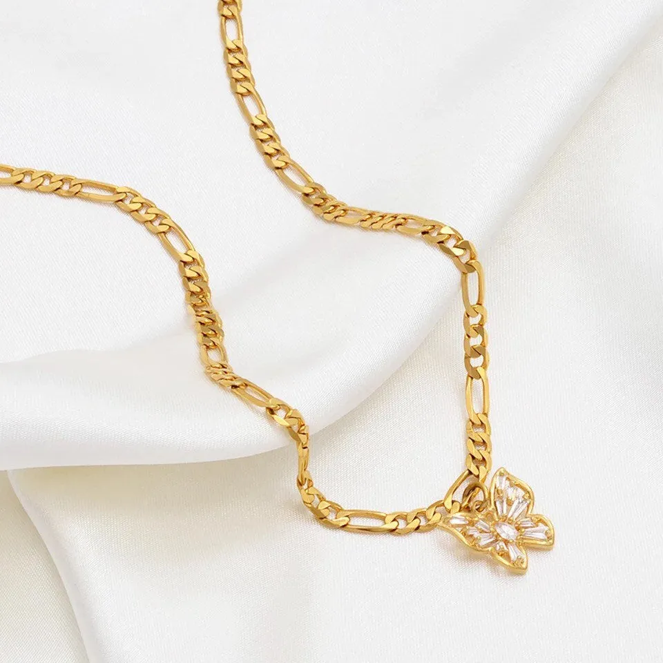 18k gold plated Butterfly Necklaces, butterfly pendant necklace , butterfly choker, charm butterfly necklace ,gold butterfly necklace