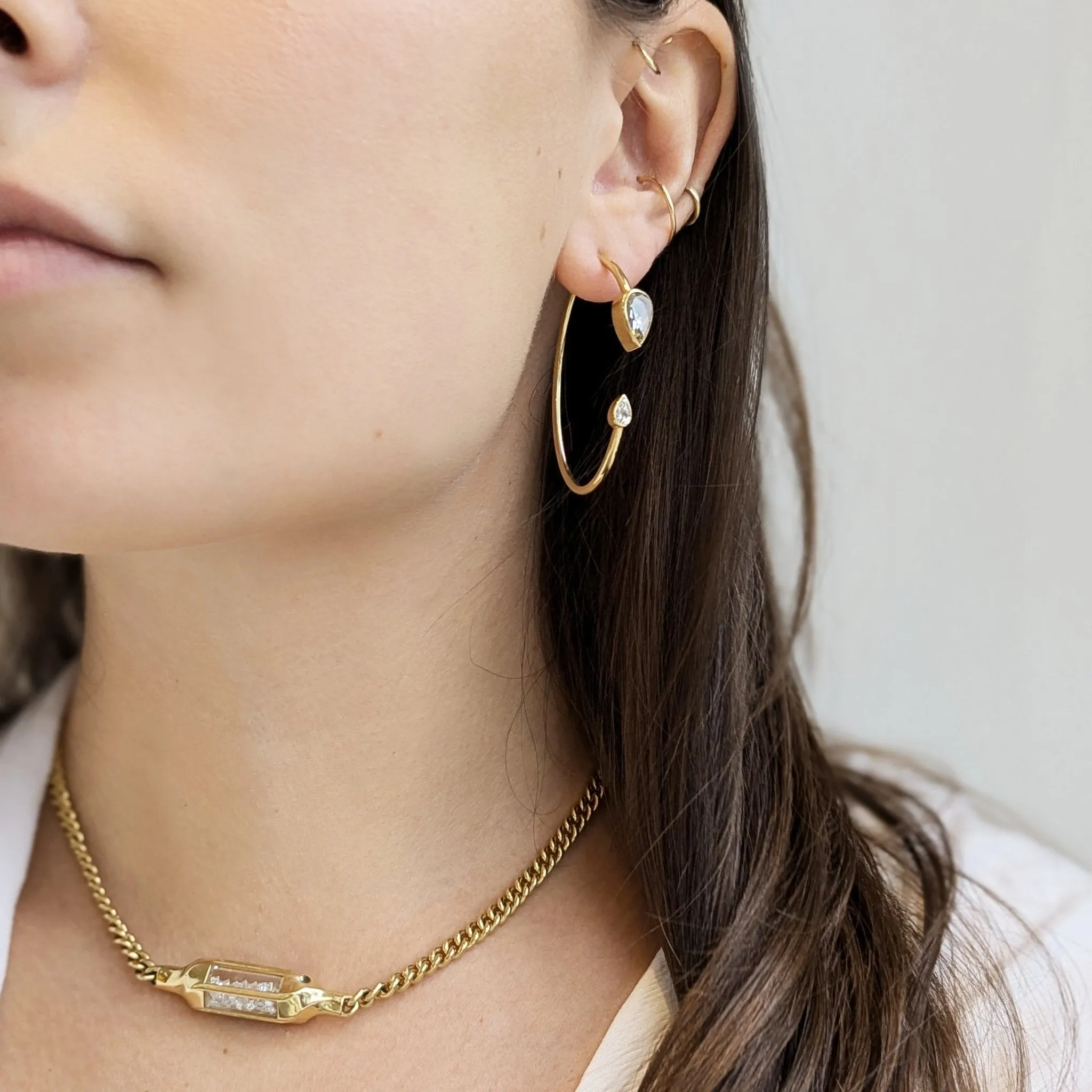 18K Gold "Farol" Diamond "Shake" Choker
