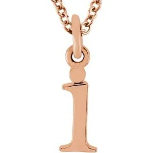 18K Rose Gold-Plated Sterling Silver Lowercase Initial i 16" Necklace