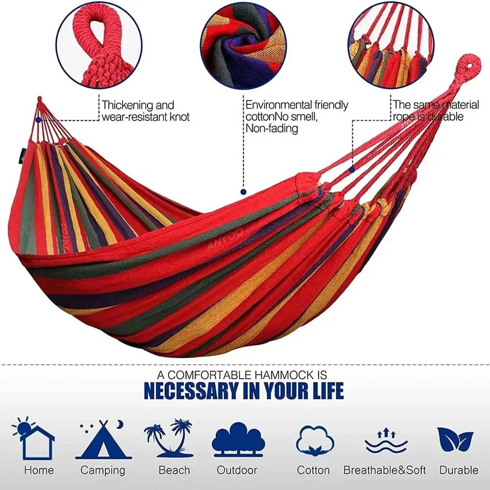 2 Person Double Hammock Canvas Cotton