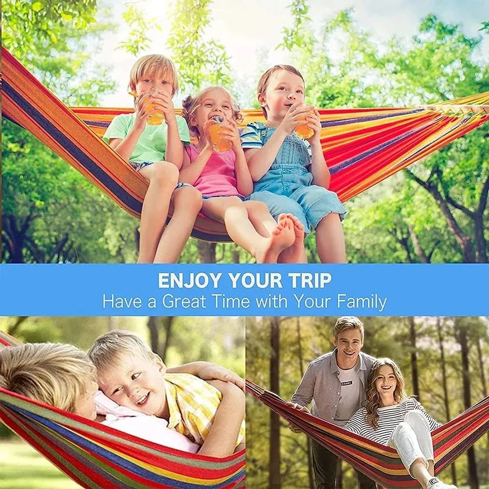 2 Person Double Hammock Canvas Cotton
