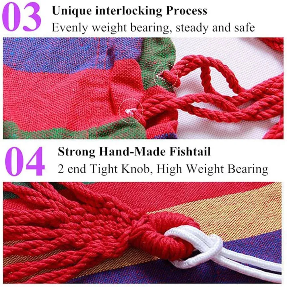 2 Person Double Hammock Canvas Cotton