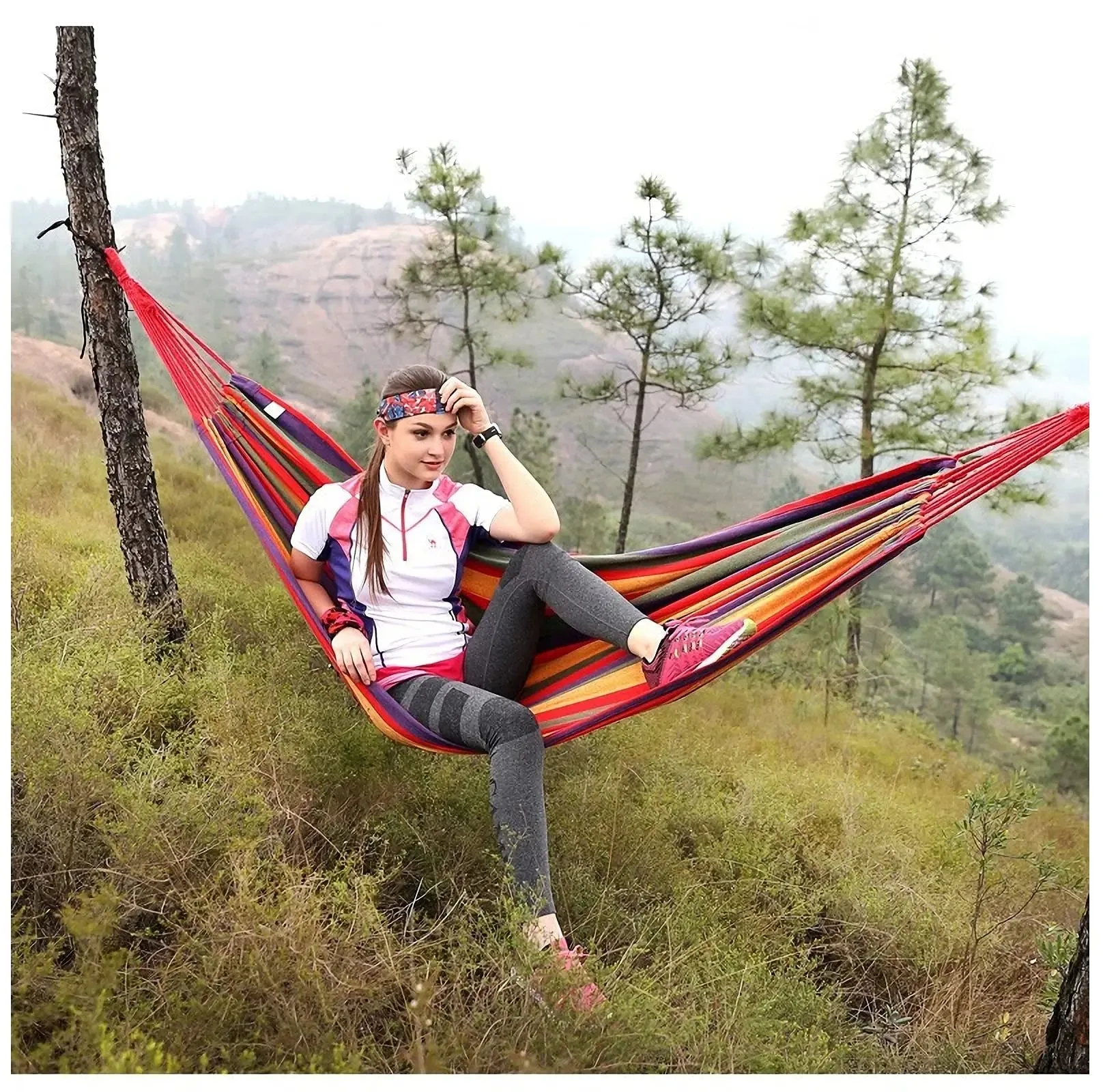 2 Person Double Hammock Canvas Cotton