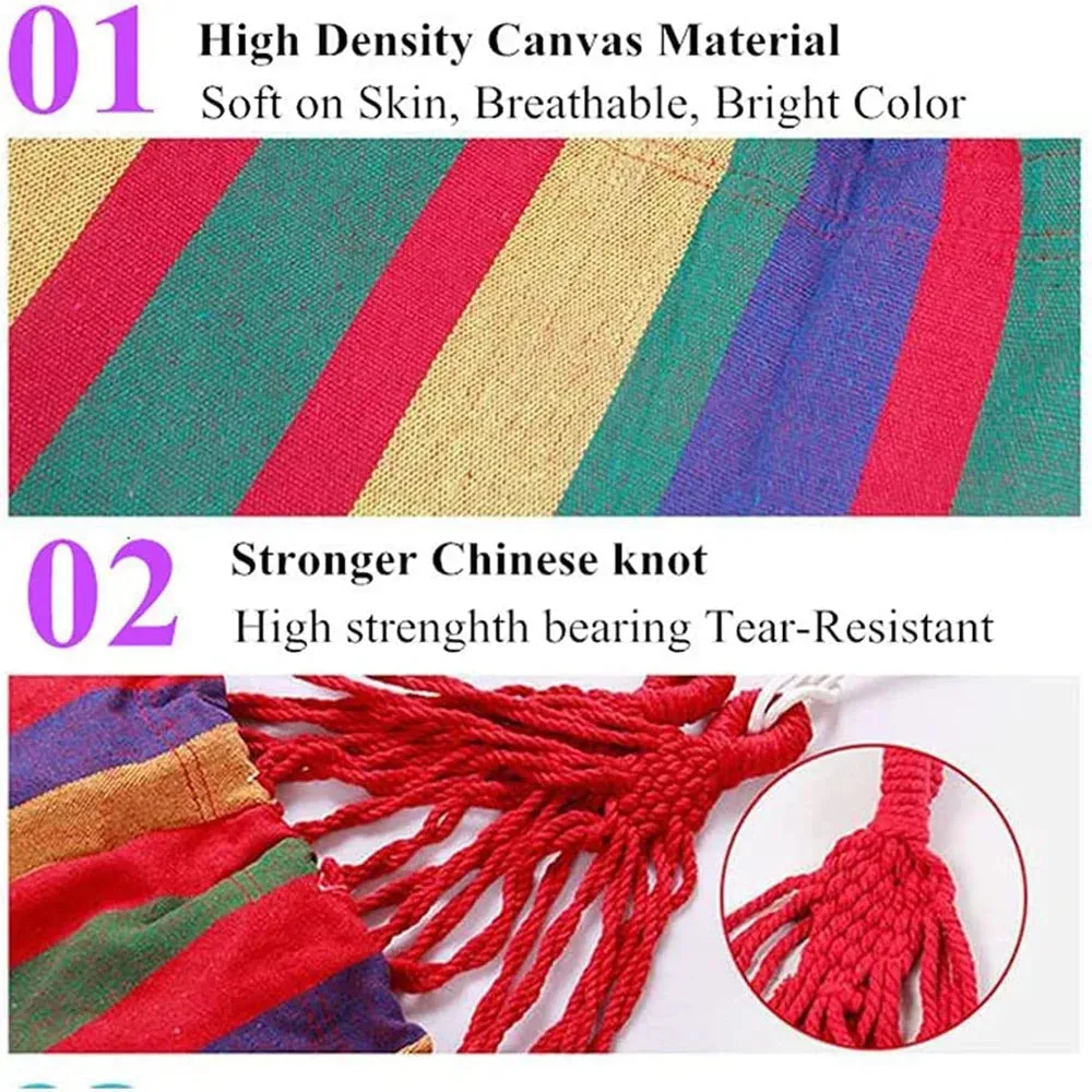 2 Person Double Hammock Canvas Cotton
