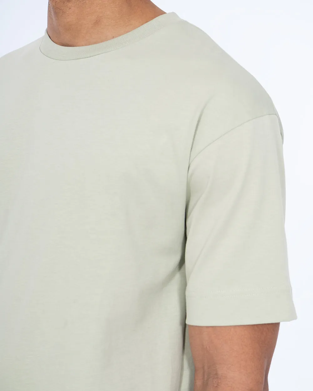 2t Teddy Tall Printed Embroidered Oversized T-Shirt (sage)
