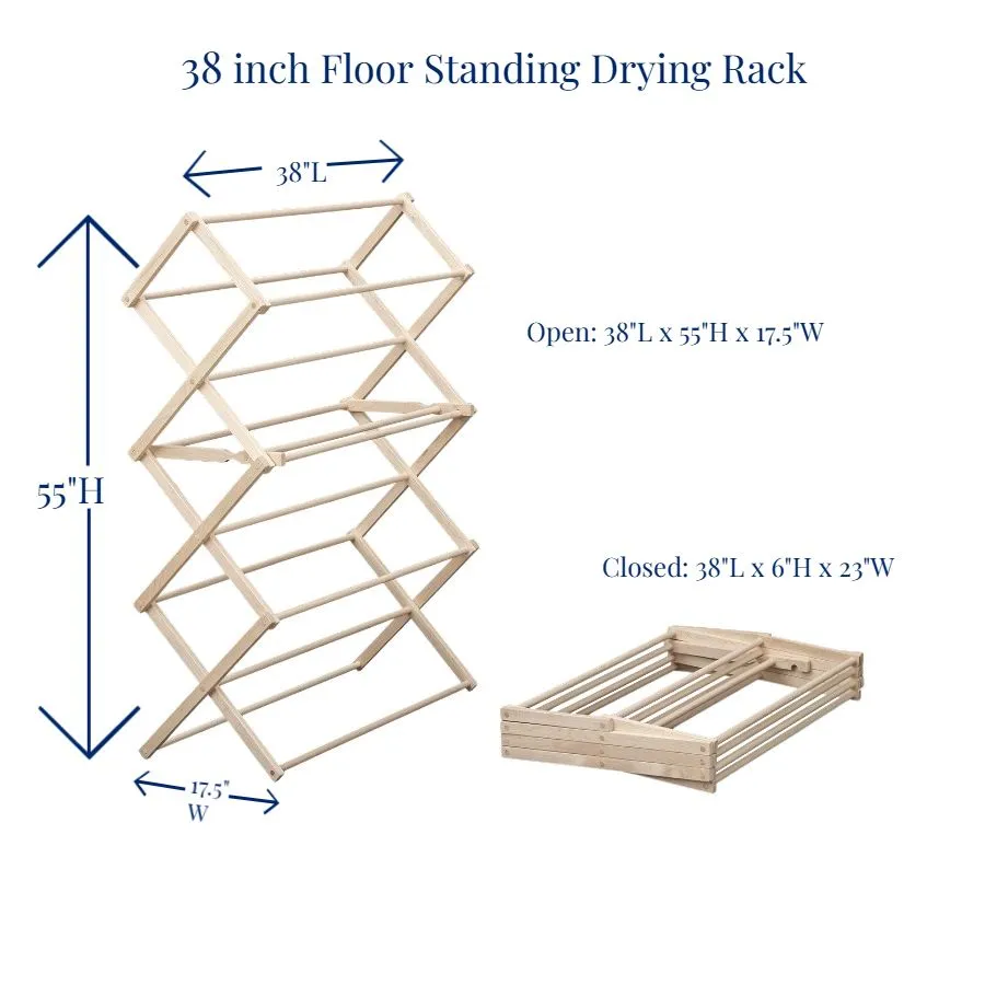38 Inch Floor Standing Clothes Rack