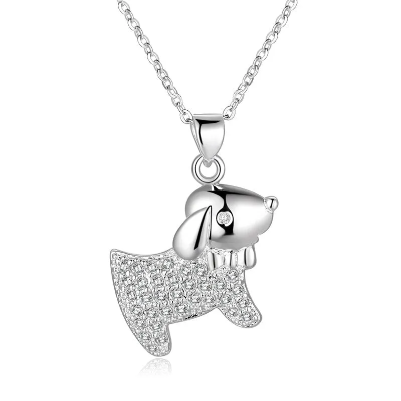 925 sterling silver necklace animal loverly dog