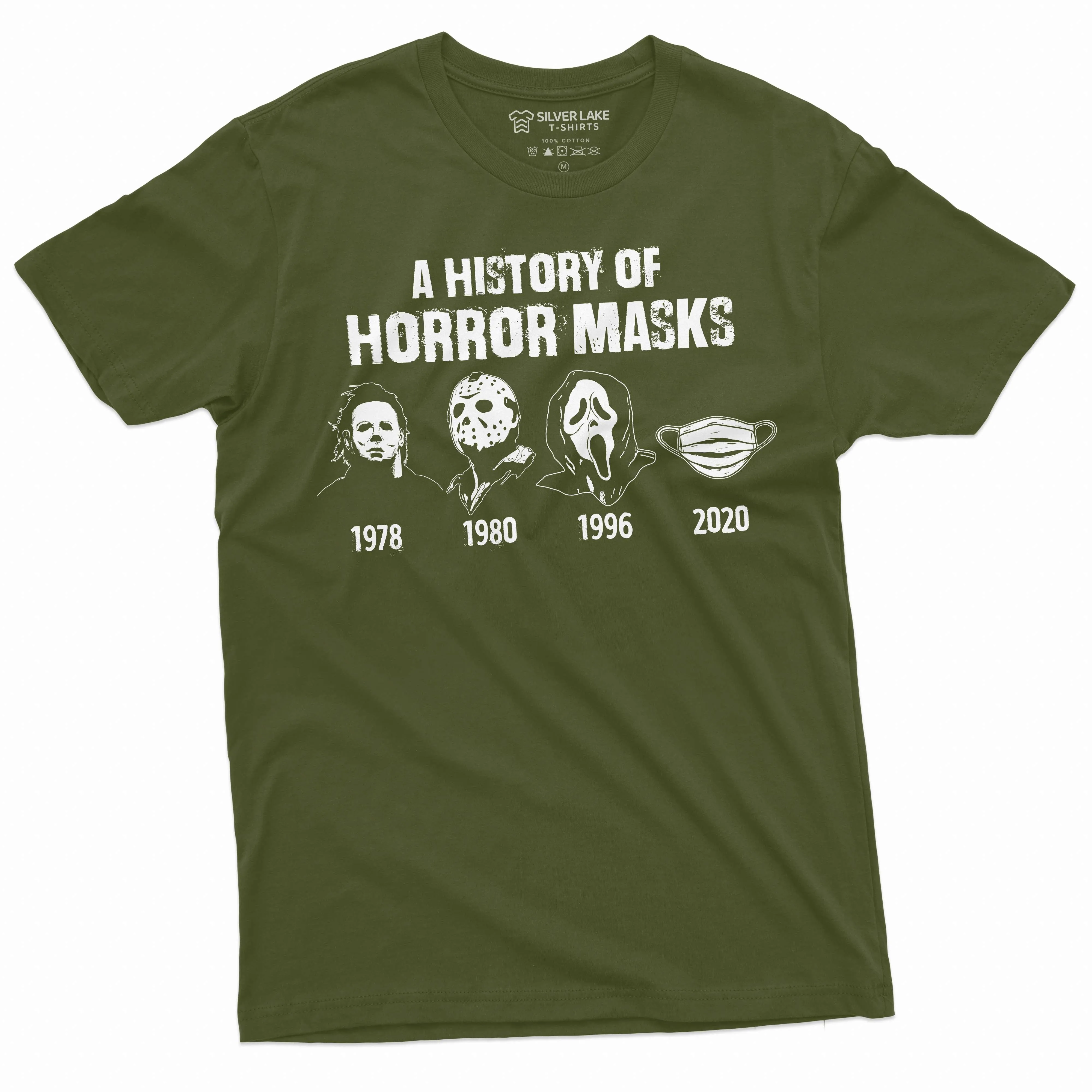 A History Of Horror Masks Shirt Halloween Movie Inspired T-Shirt Michael Myers Jason Voorhees Shirt