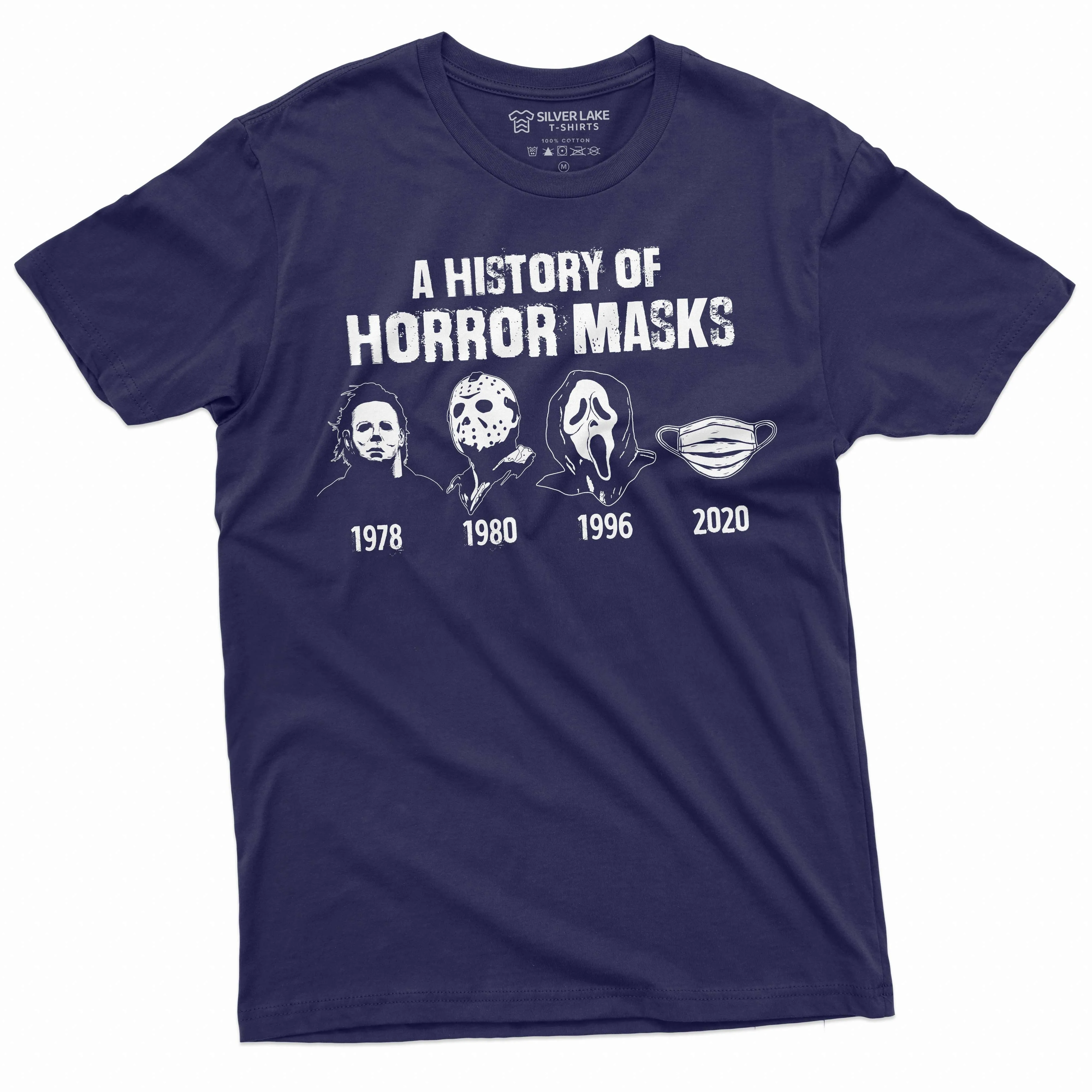 A History Of Horror Masks Shirt Halloween Movie Inspired T-Shirt Michael Myers Jason Voorhees Shirt