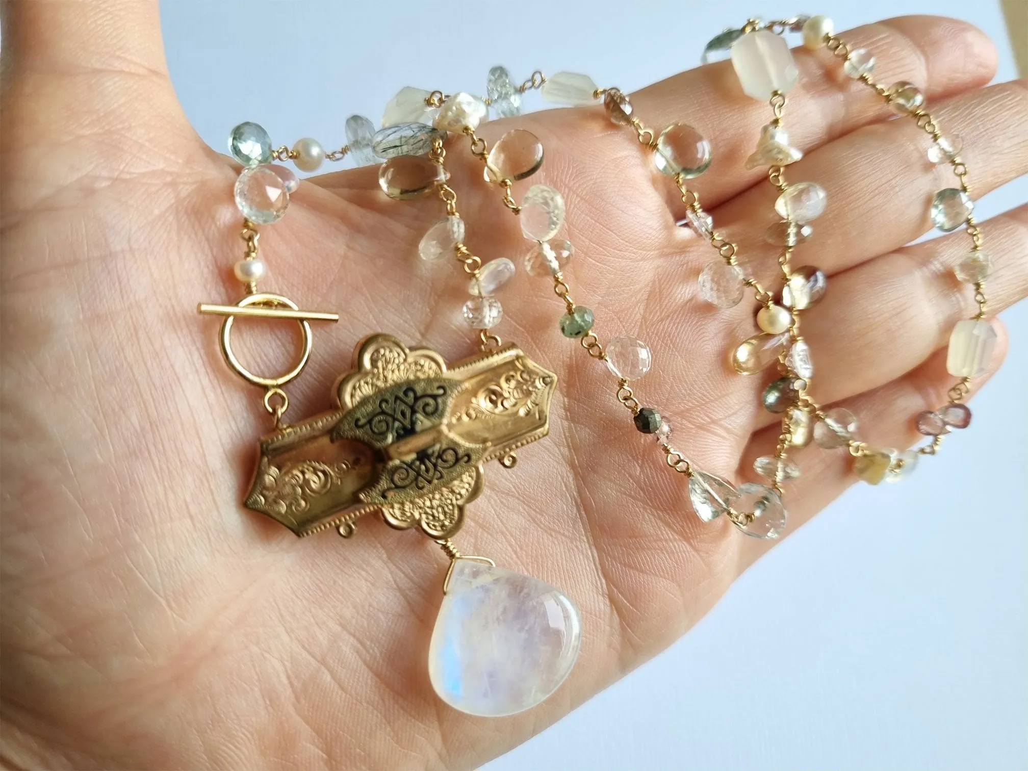 a time forgotten - moonstone necklace