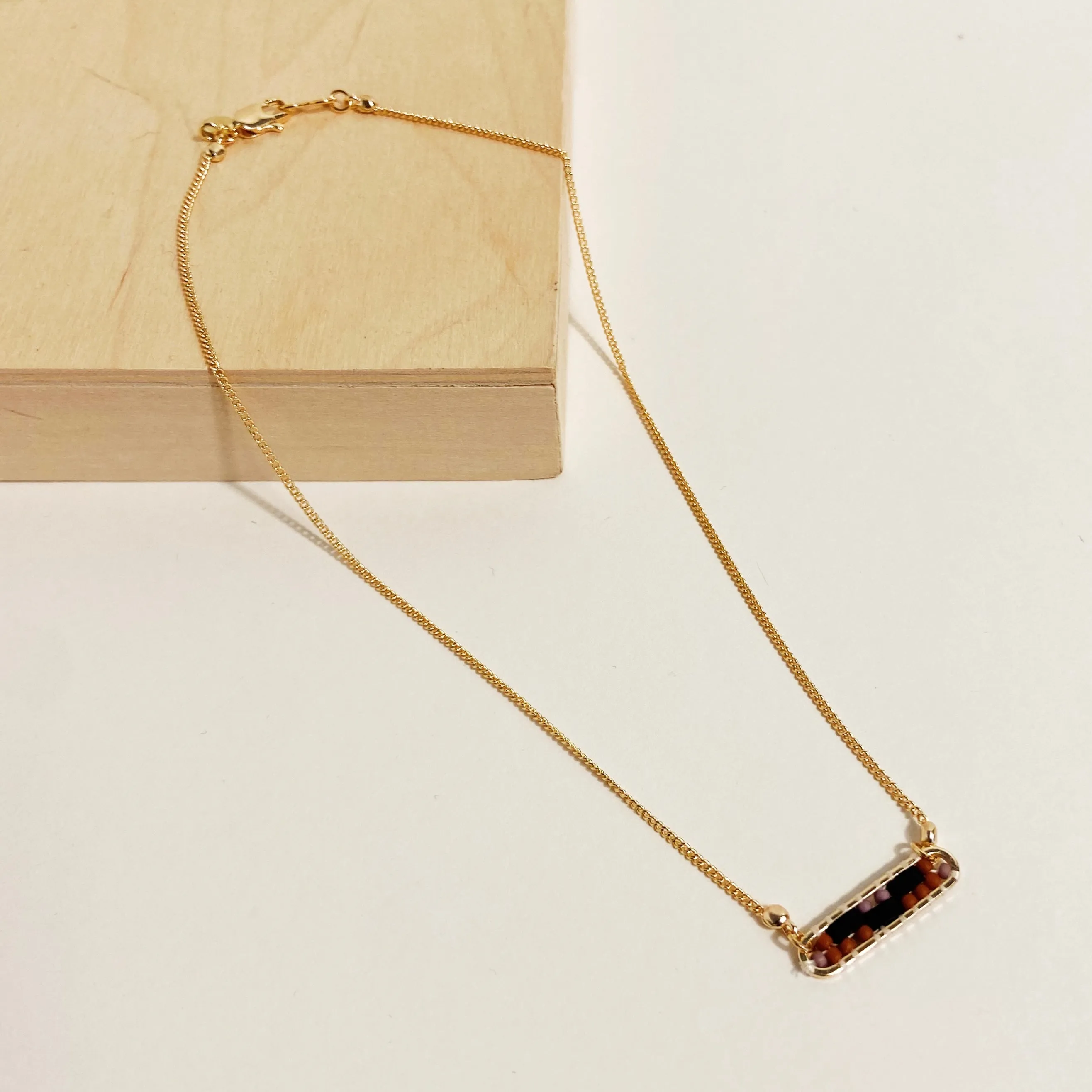 Abstract Necklace in Orchid