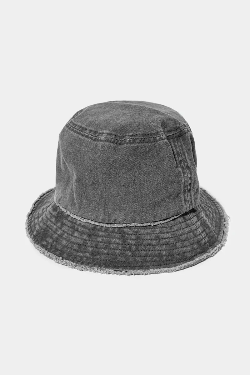 ABU345 - Distressed cotton bucket hat