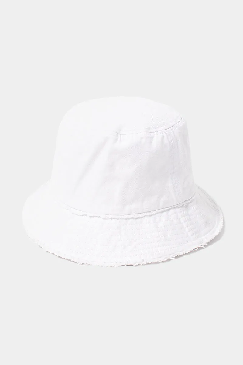 ABU345 - Distressed cotton bucket hat