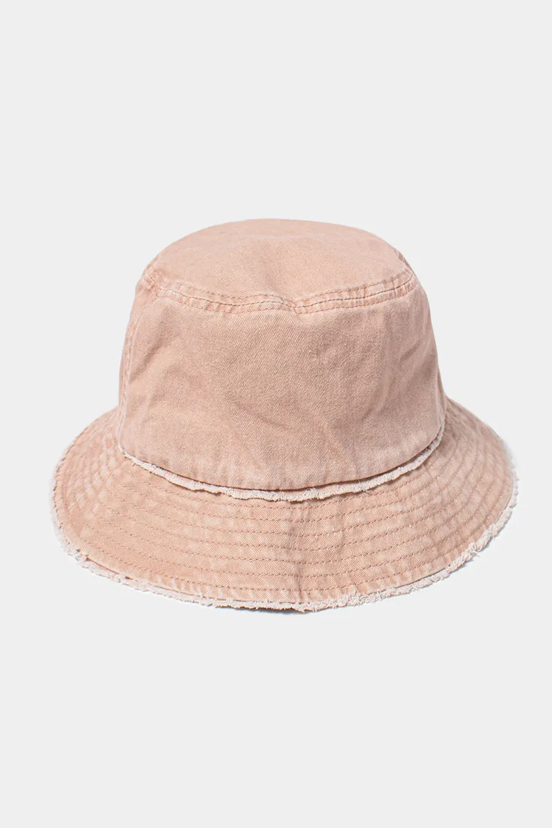 ABU345 - Distressed cotton bucket hat