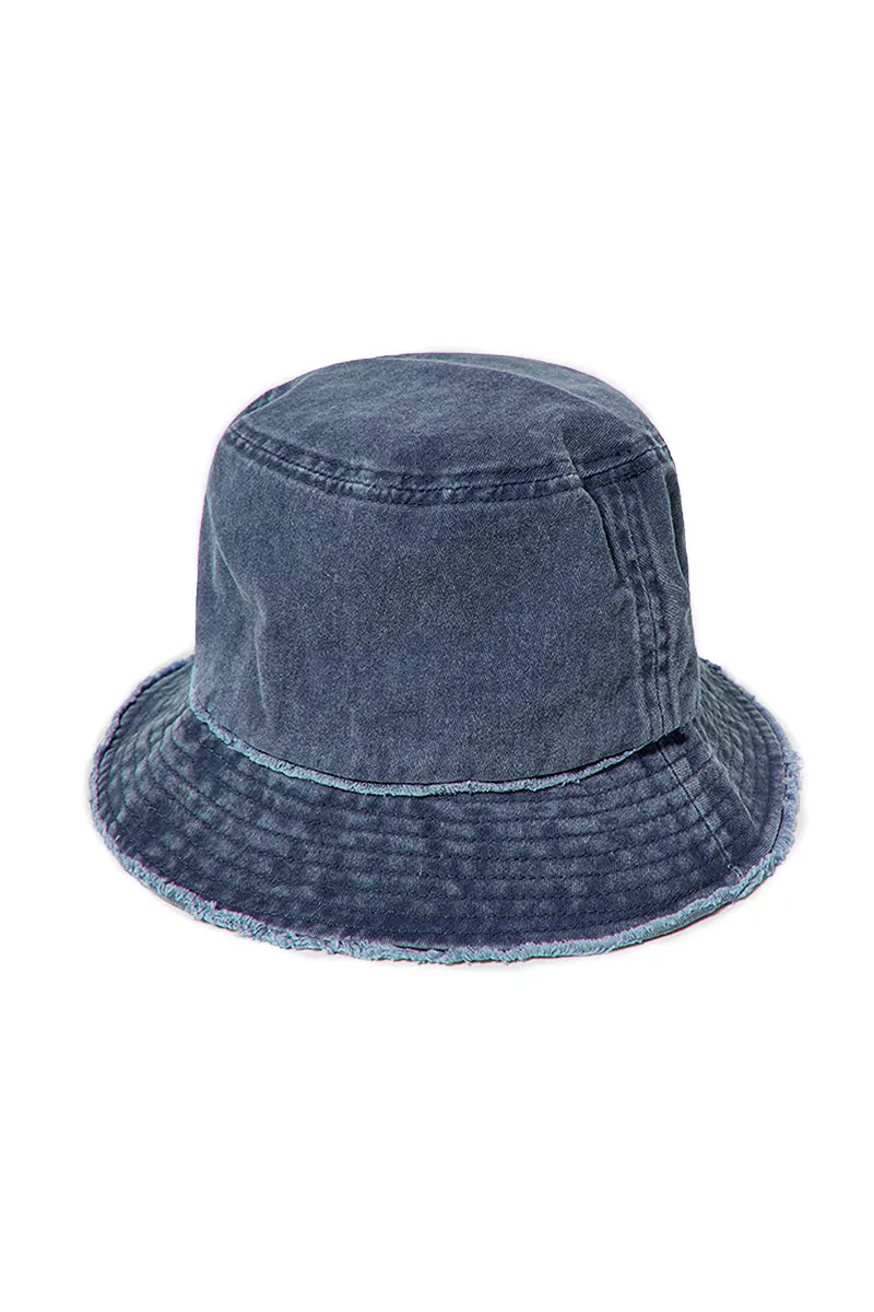 ABU345 - Distressed cotton bucket hat