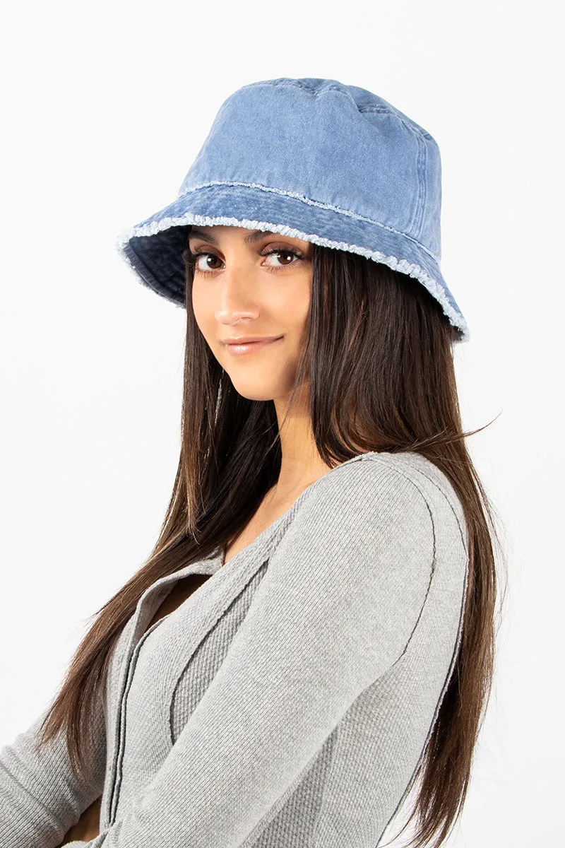 ABU345 - Distressed cotton bucket hat