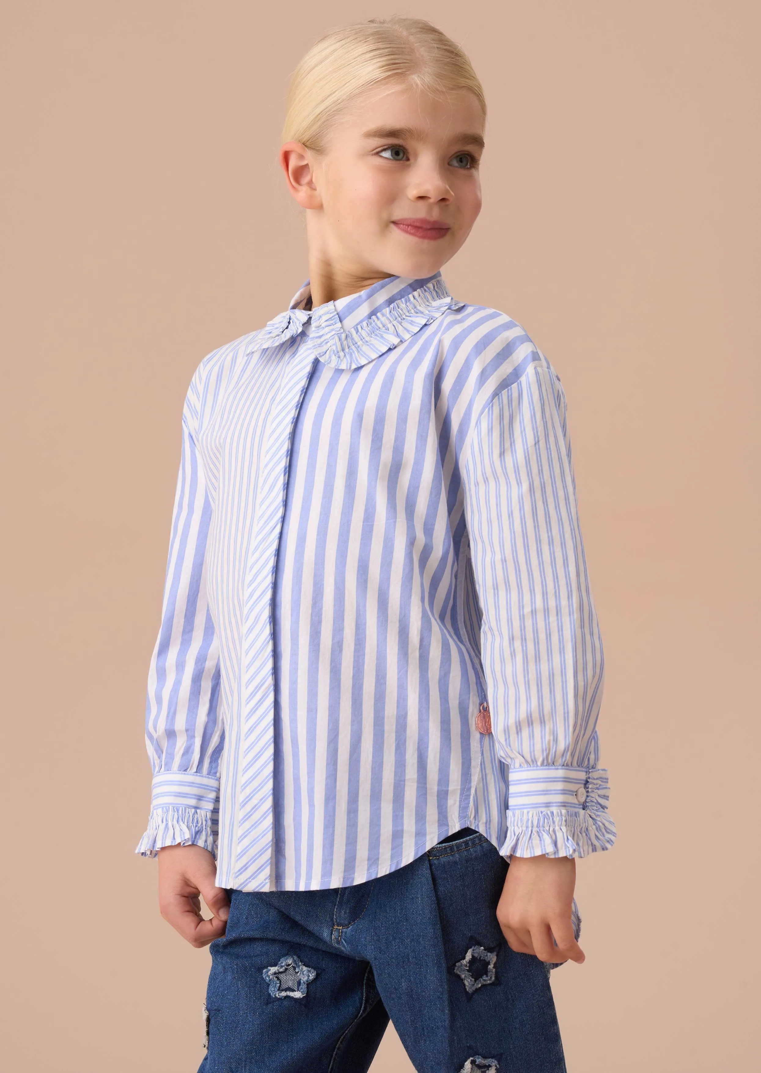 Adele Blue Mix Stripe Shirt