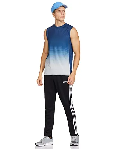 Adidas Men's Regular Track Pants (GVY89_Black/White_L)
