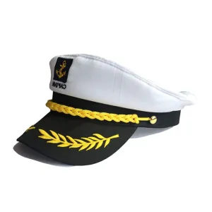 Adult Yacht Military Captain Hats Adjustable Men Women Navy Marine Admiral Cap Costume Party Fancy Dress Accessories