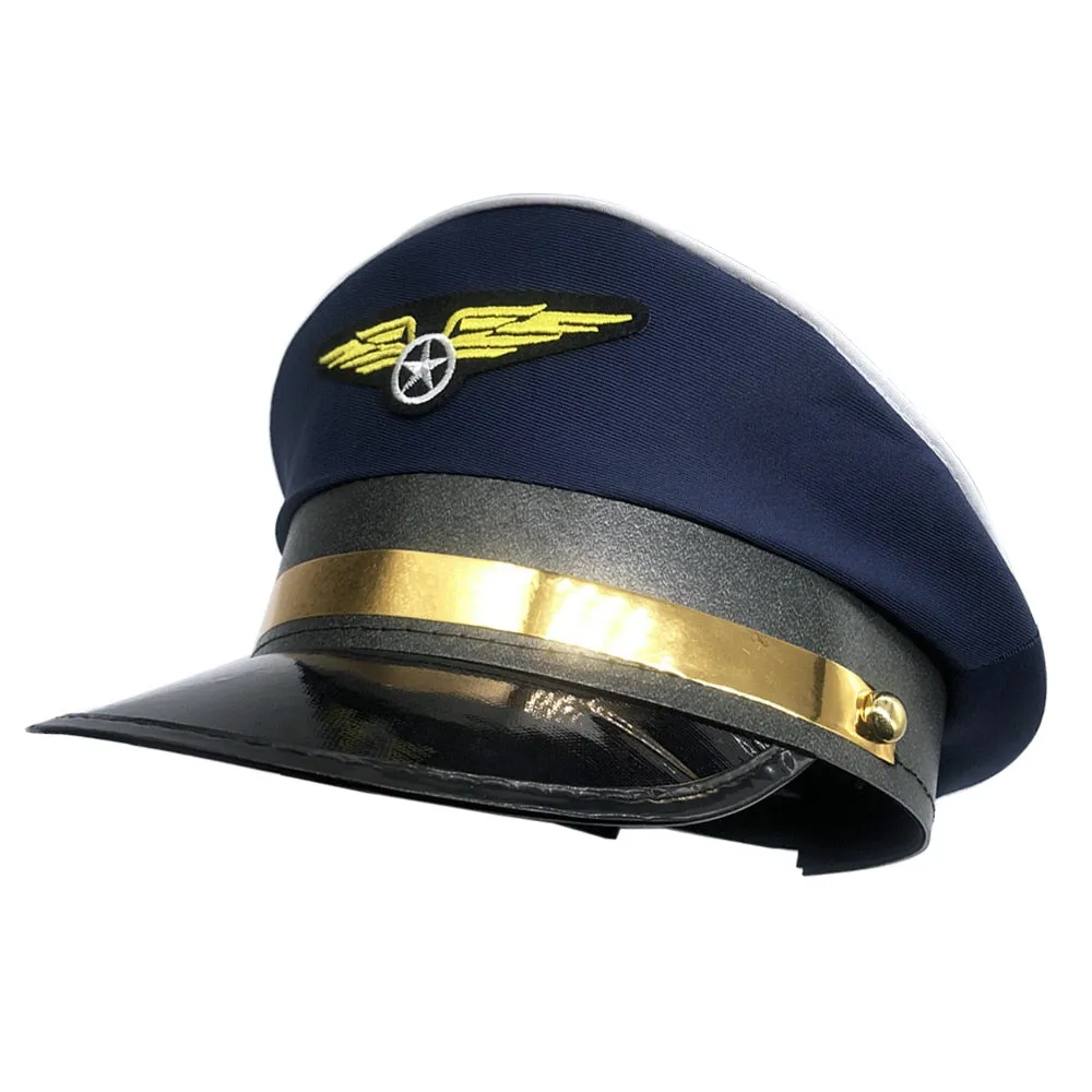 Adult Yacht Military Captain Hats Adjustable Men Women Navy Marine Admiral Cap Costume Party Fancy Dress Accessories