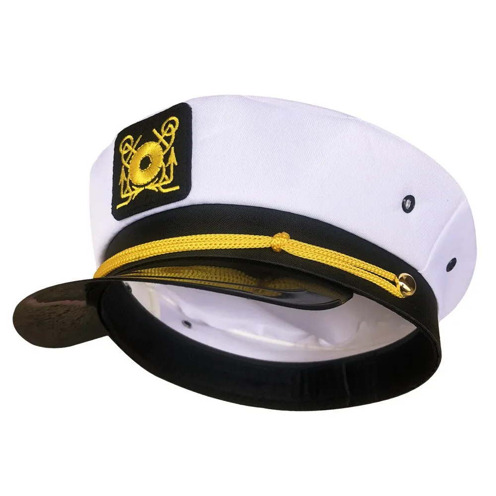 Adult Yacht Military Captain Hats Adjustable Men Women Navy Marine Admiral Cap Costume Party Fancy Dress Accessories