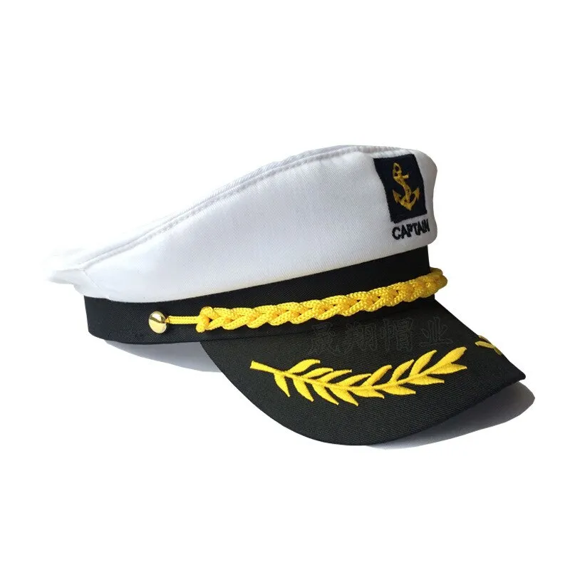 Adult Yacht Military Captain Hats Adjustable Men Women Navy Marine Admiral Cap Costume Party Fancy Dress Accessories