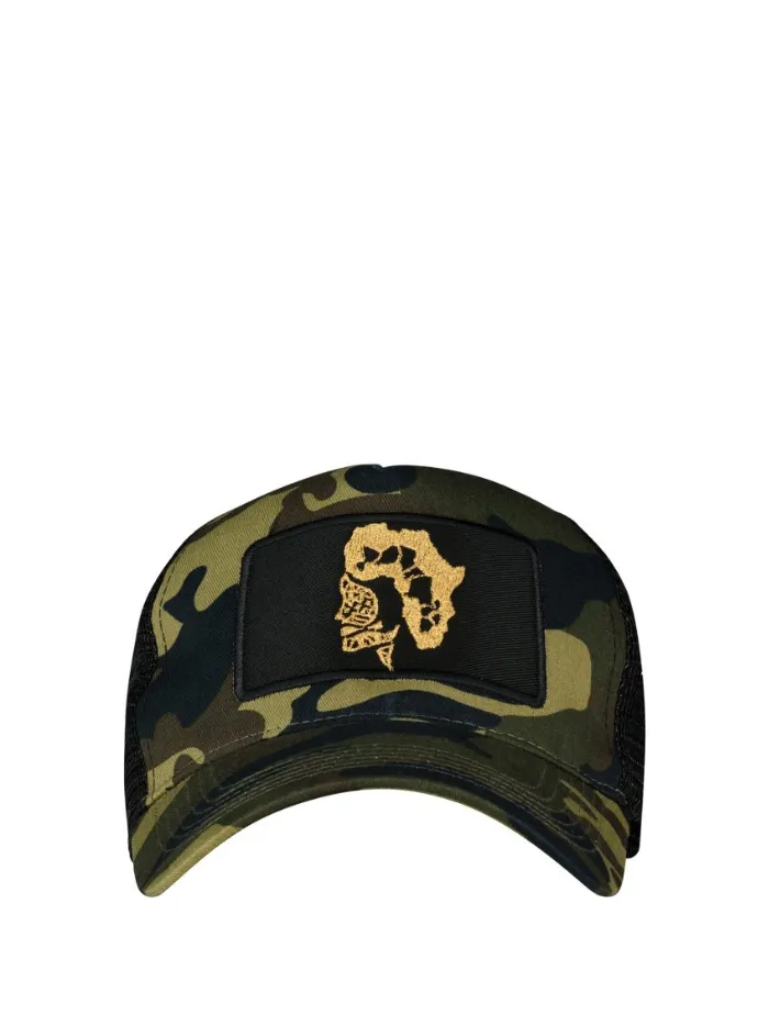 AFRICA TRUCKER HAT BLACK